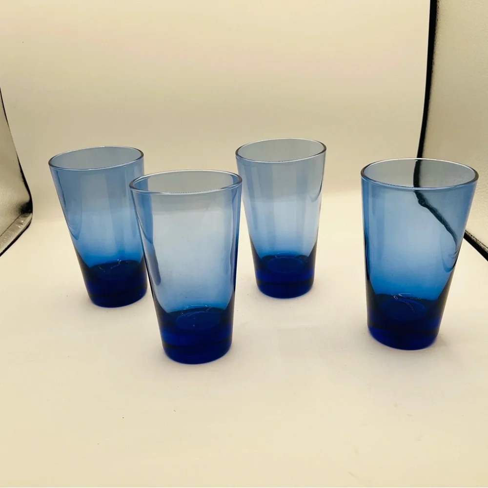 Blue Ombre Tumbler Glass Set - 4 Pack